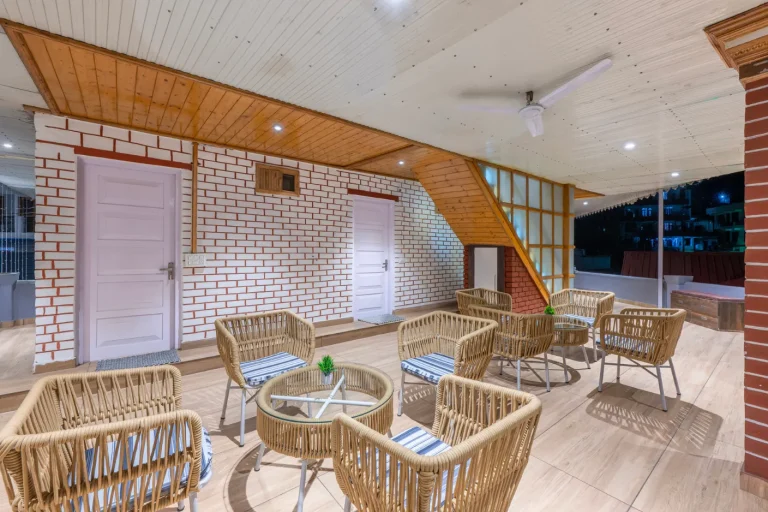 Spacious seating area in the best villa in Kasauli for relaxation and comfort.